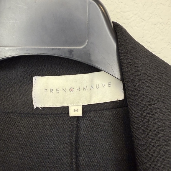 French Mauve Melanie Knit Jacket Black Size Med Blazer Stylish Comfortable Work - Picture 3 of 8